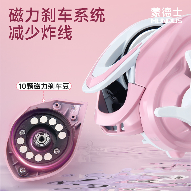 Pink 6.3:1 Gear Ratio 3+1 Ball - Ice Fishing Line ulasan dan harga