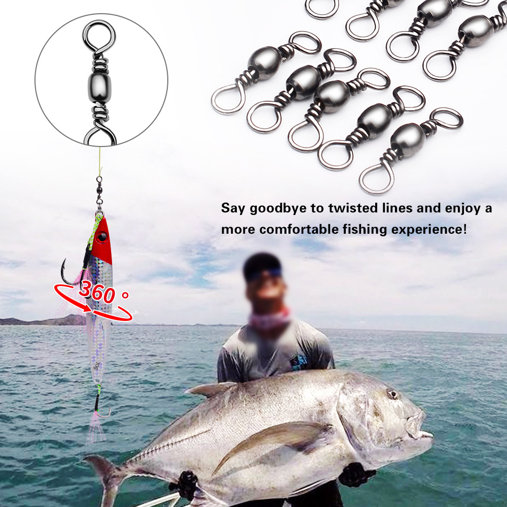 100Pcs Fishing Swivels Connect - Saltwater Line ulasan dan harga
