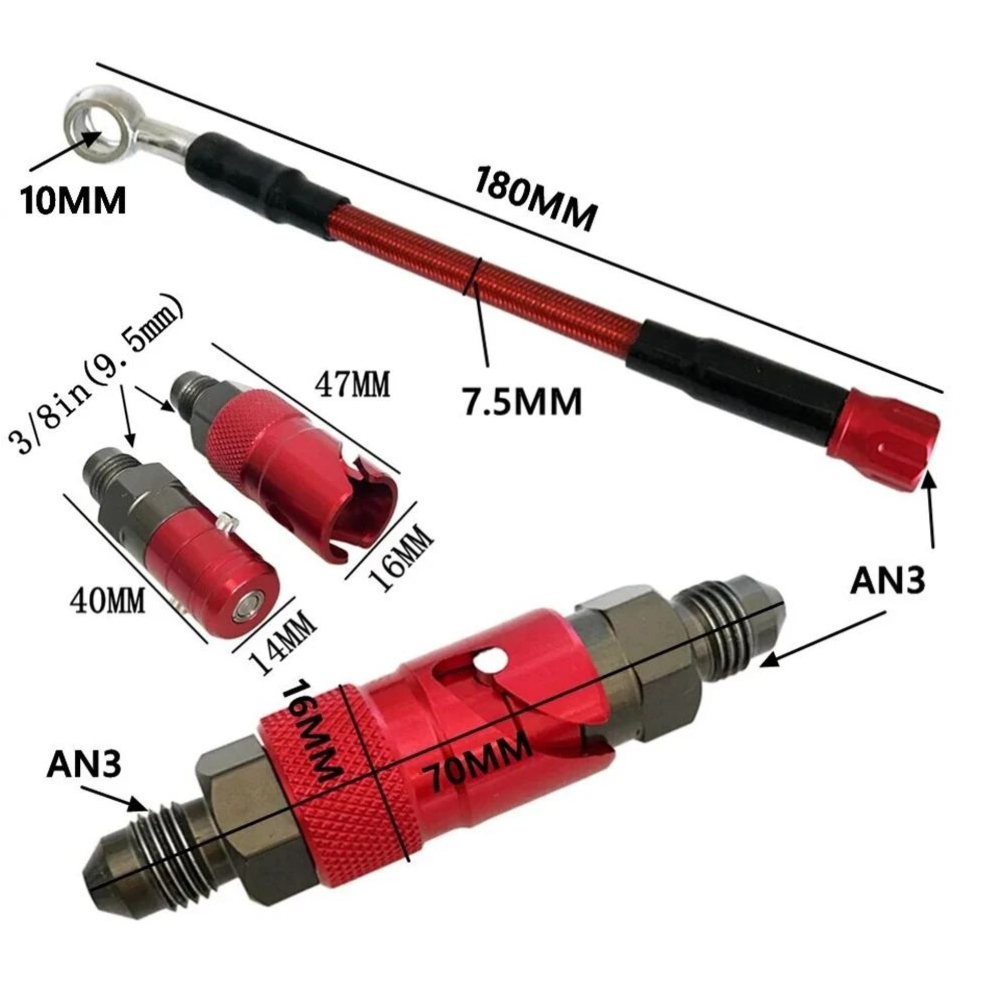 Motorcycle AN3 Quick Connect B - Braided Line ulasan dan harga