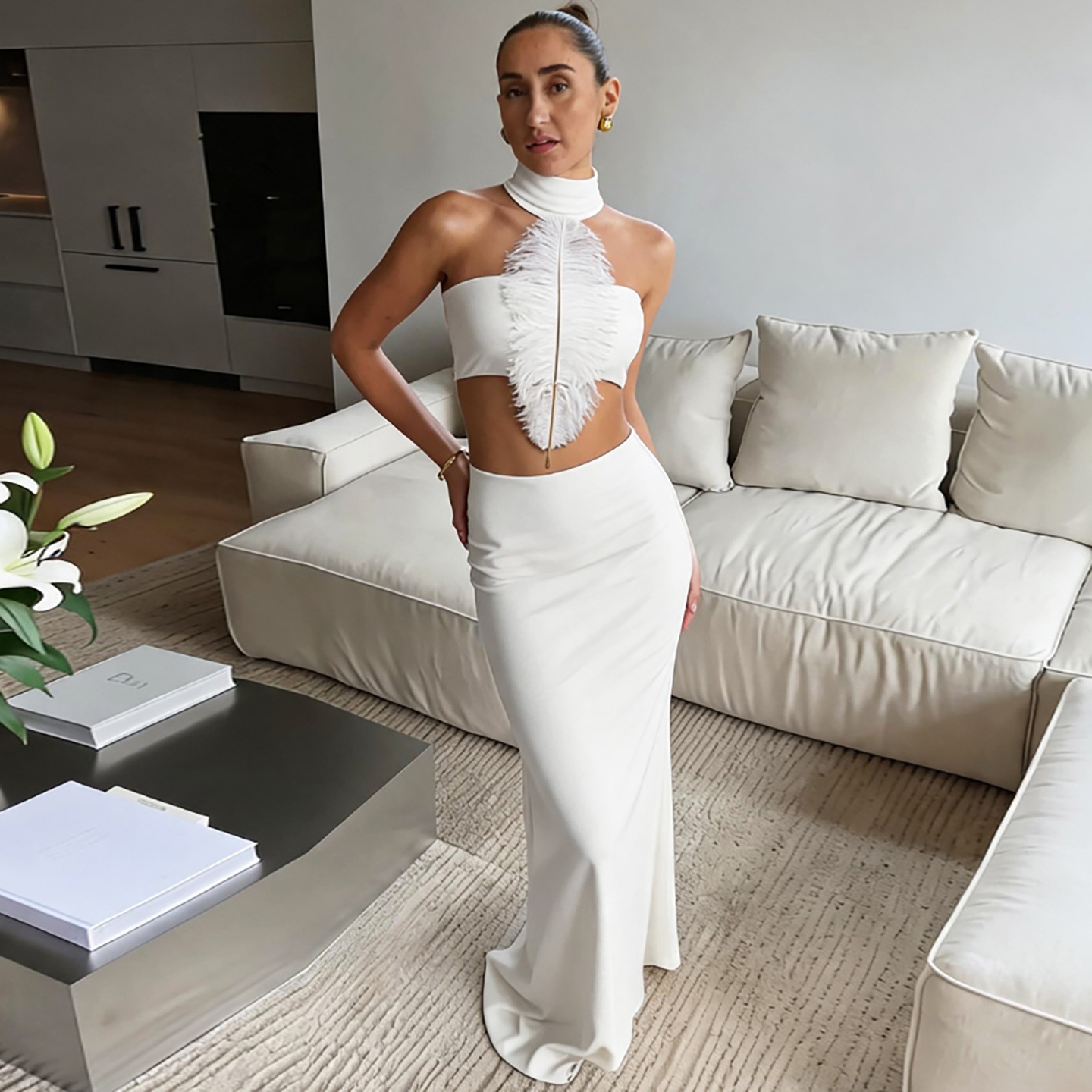 Women White Sexy Slim Waist-ba - Fly Line ulasan dan harga