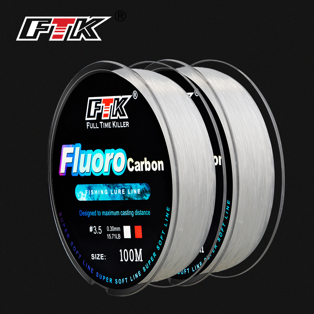 100M Fluorocarbon Coating Fish - Fluorocarbon Line ulasan dan harga