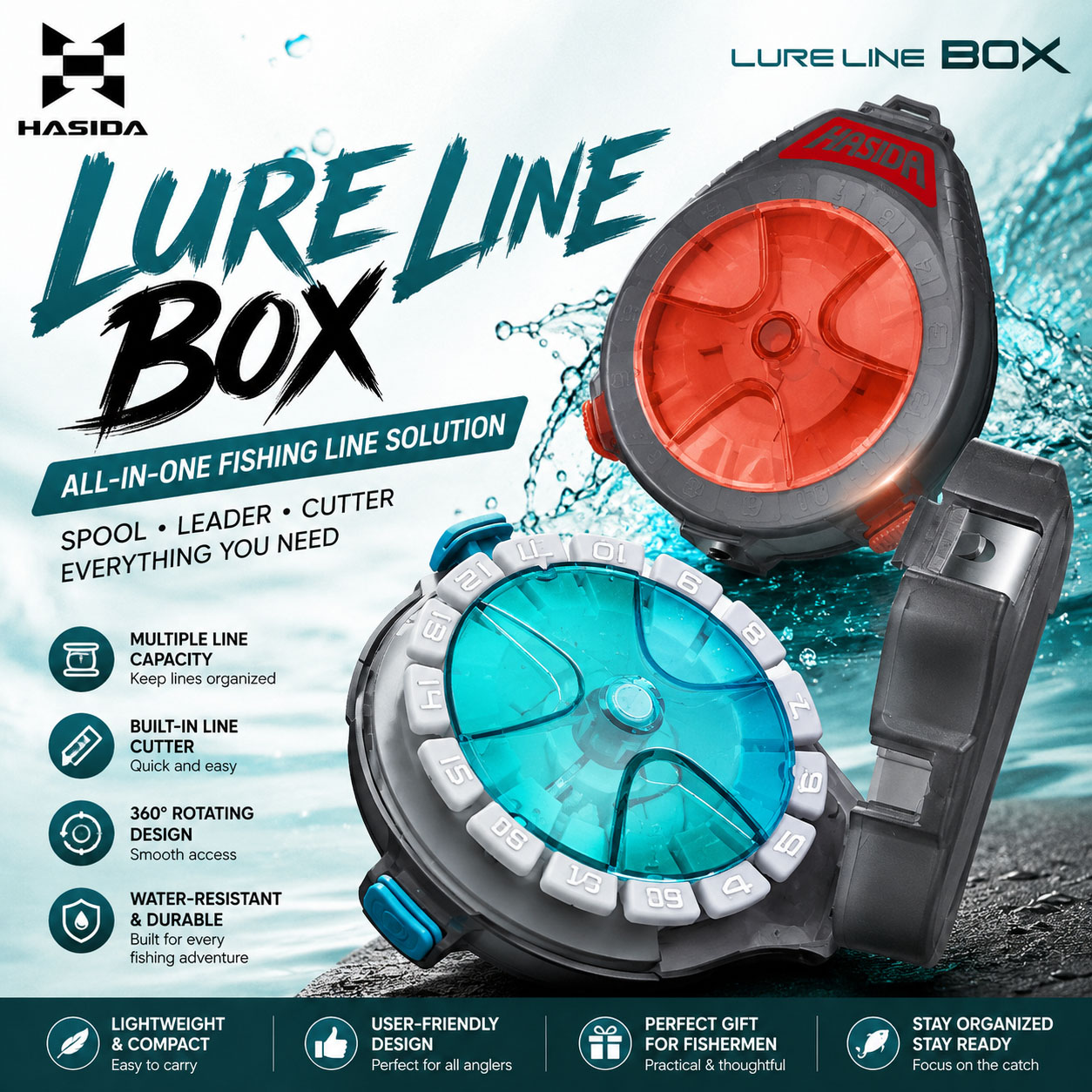 HASIDA Sub Line Box Fishing Ta - Fishing Line Box ulasan dan harga