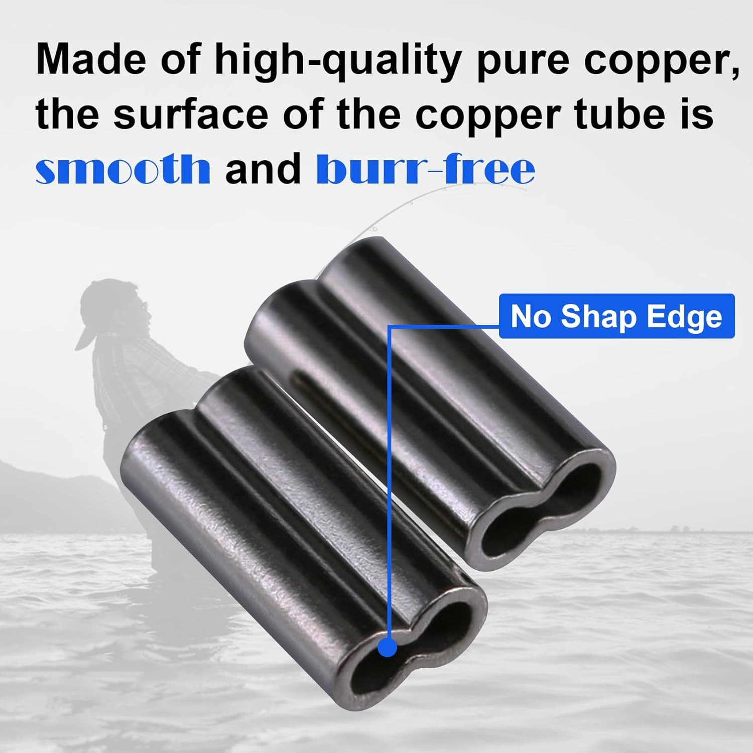 Copper Double Barrel Crimp Sle - Monofilament Line ulasan dan harga